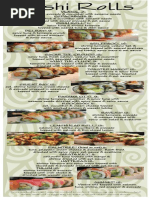 Ruckus Morrisville Sushi Menu