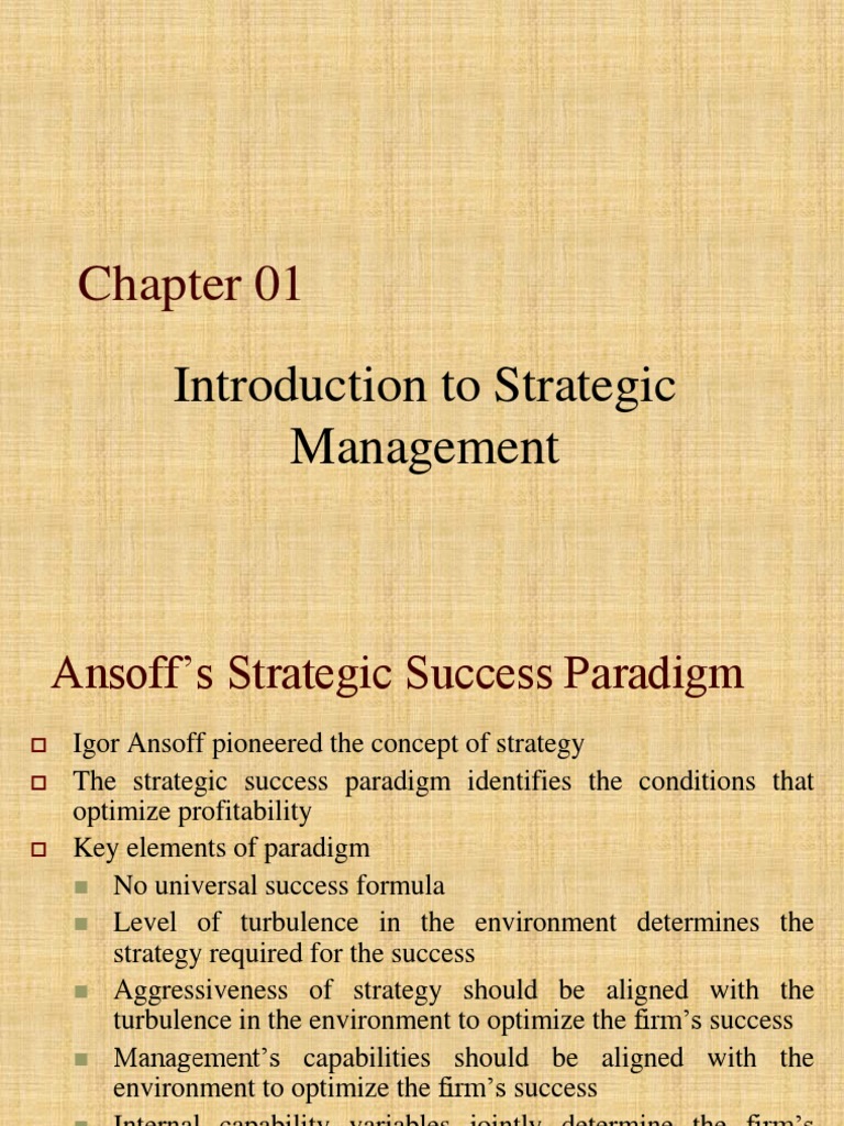thesis strategic management pdf