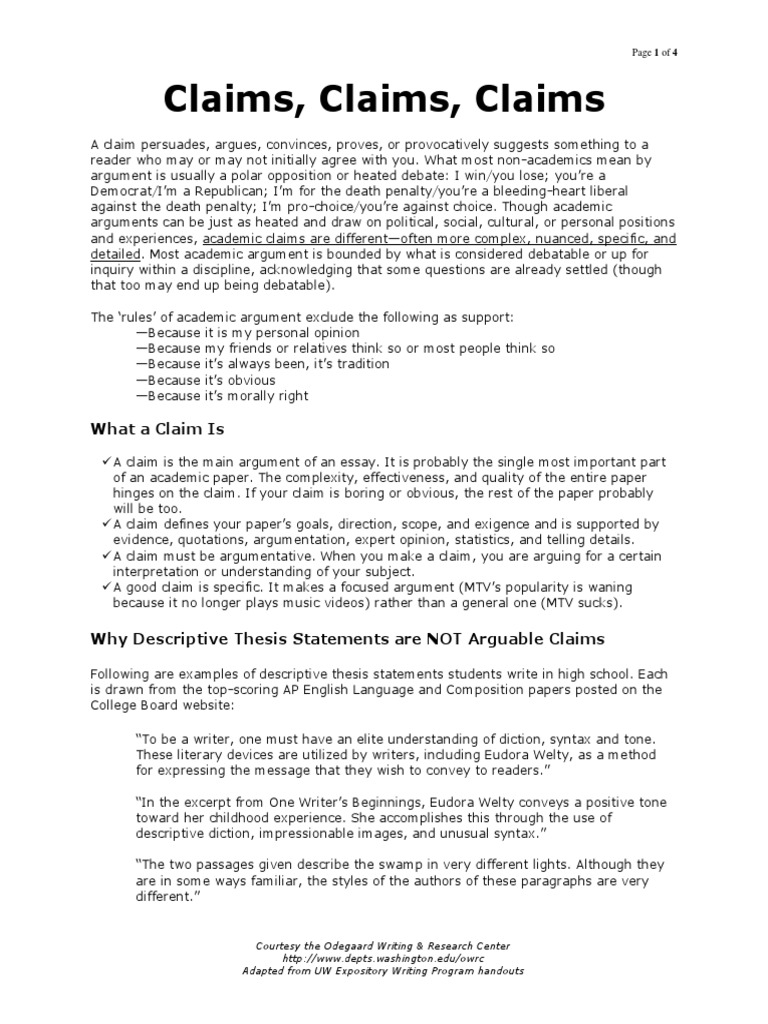 claims claims claims Mass Media Essays