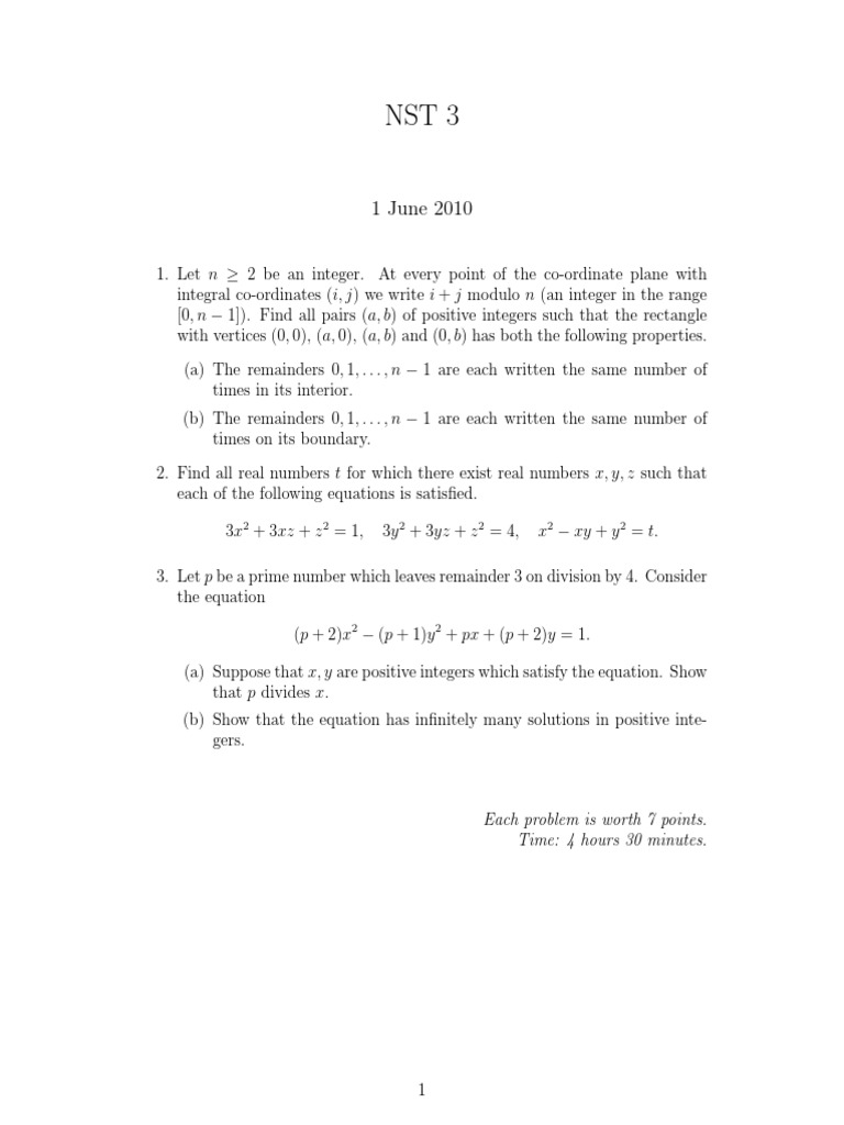 Integer Solutions in Modular Arithmetic | PDF