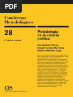 Metodología de La Ciencia Política - CIS - CUADERNOS METODOLOGICOS