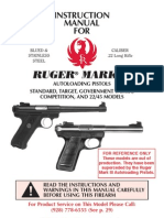 Ruger MarkII Target Pistol Owner Manual