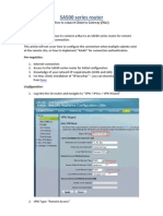 SA500 Series Router: Pre - Requisites