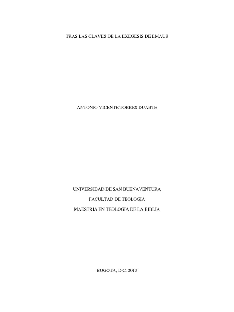 Claves exegesis emaus pdf la resurrecci n de jes s evangelio de lucas