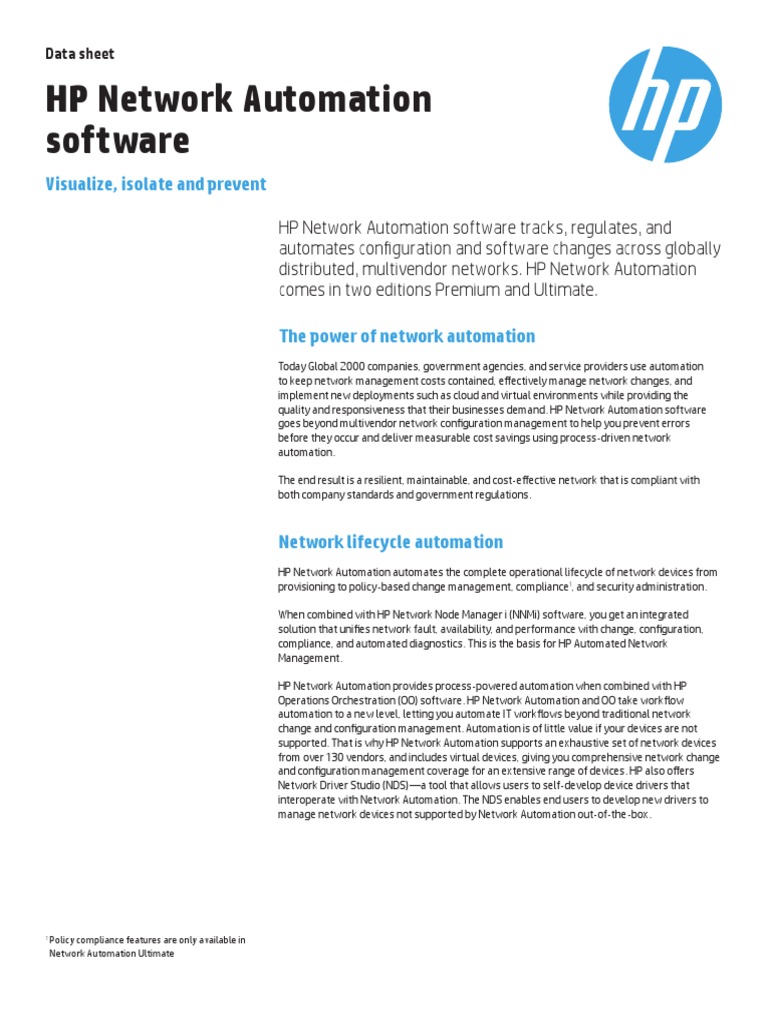 Hp Na Policies Hewlett Packard Automation Free 30day Trial Scribd