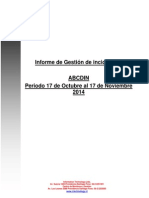 Informe de Gestión Cliente ABCDIN Octubre-Noviembre 2014