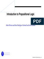 Introduction To Propositional Logic: Albert Oliveras and Enric Rodr Iguez-Carbonell and Javier Larrosa