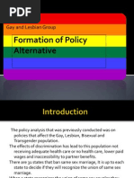 Formation of Policy Alternative