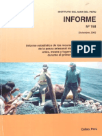 Informe Estadístico de Los Recursos Hidrobiológicos de La Pesca Artesanal Marina Por Especies, Artes, Meses y Lugares de Desembarque Durante El Primer Semestre Del 2000