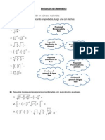 Evaluación de Matemática