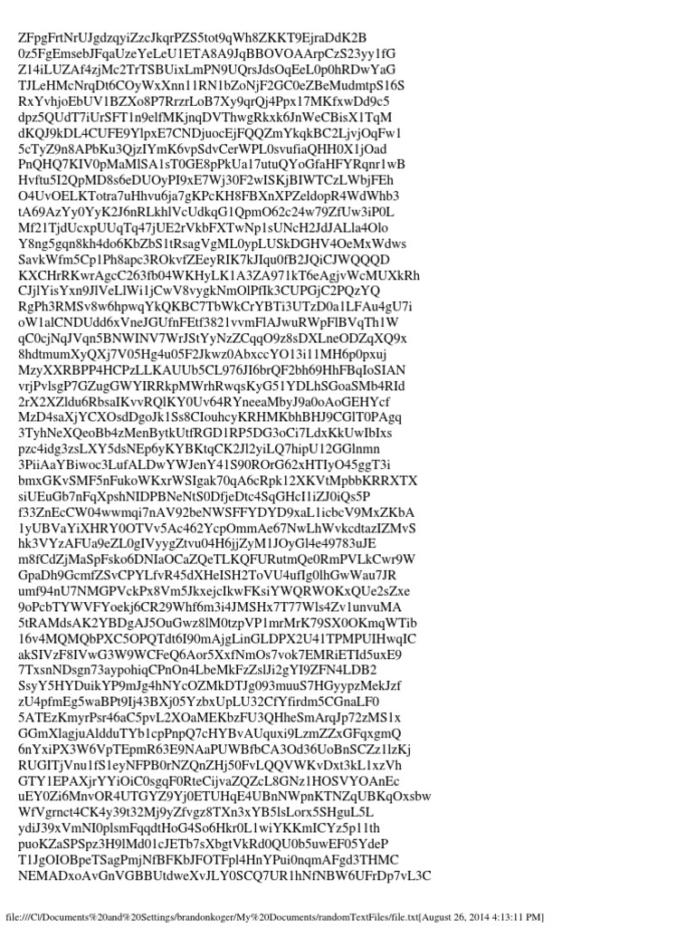 Random Text File Content Analysis | PDF