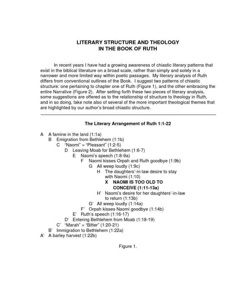 Chiastic Structure in the Book of Ruth | PDF | Ruth (Biblical Figure ...