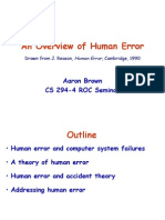An Overview of Human Error in System Design