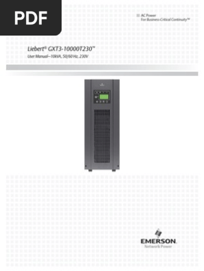 Liebert Gxt Mt 10kva User Manual Pdf