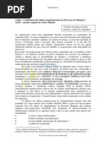 A Influência da Cultura Organizacional nos Processos de Mudança - Antonio Augusto do Canto Mamede
