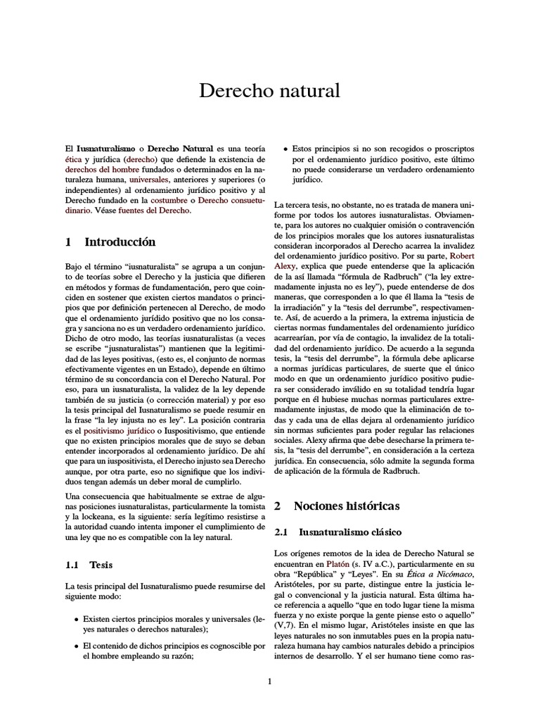 Fundamentos del Derecho Natural | PDF | La Ley natural | Teorías ...