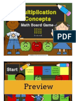 Multiplication Concepts Board Game Preview