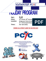 January 2015 School Holiday Program