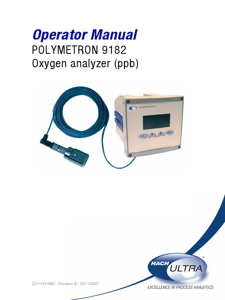 Dissolved Oxygen Analyzer User Manual Redox Calibration