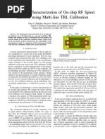 2013 Broadband Characterization of On-Chip RF Spiral Inductor Using Multi-Line TRL Calibration