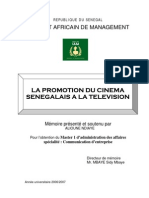 Promotion Du Cinéma Sénégalais Par La Télévision