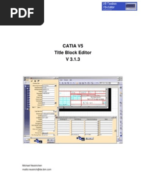 Title Block Editor Catia Eng v5