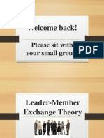 Welcome Back!: Please Sit With Your Small Group