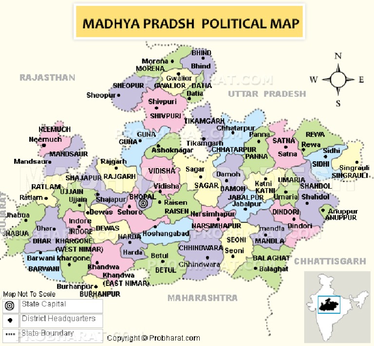Madhya Pradesh Atlas Pdf Madhya Pradesh Political Map | Pdf