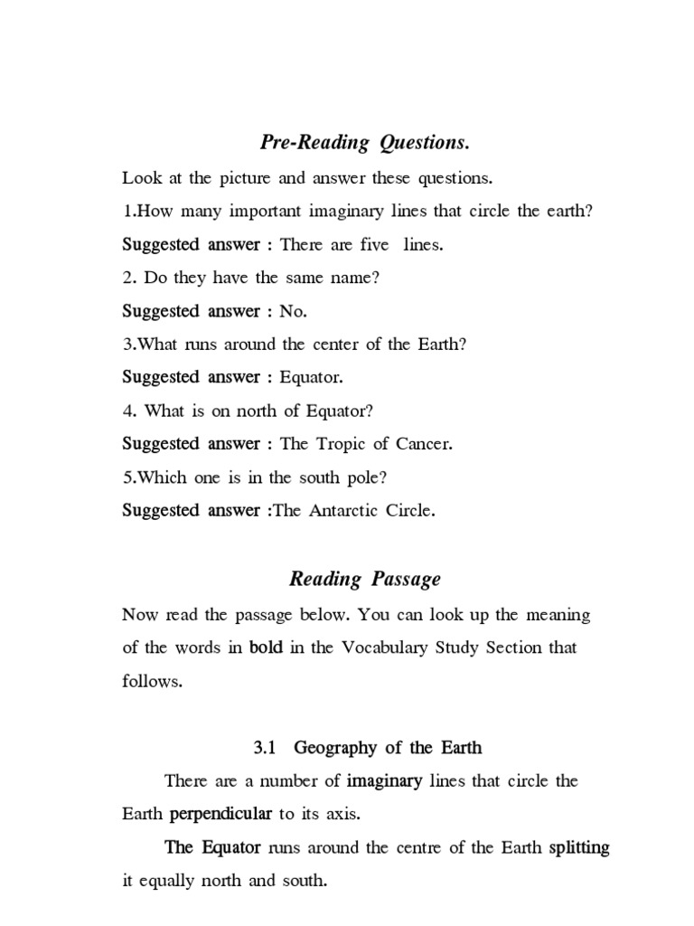 Look at The Picture and Answer These Questions. Suggested Answer | PDF ...