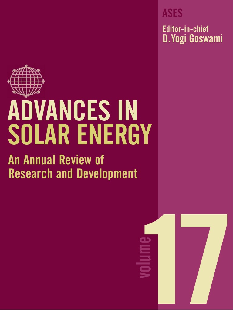 ADVANCES in Solar Energy Vol 17 | PDF | Solar Cell | Solar Energy