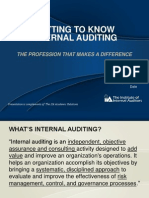Getting To Know Internal Auditing - IIA