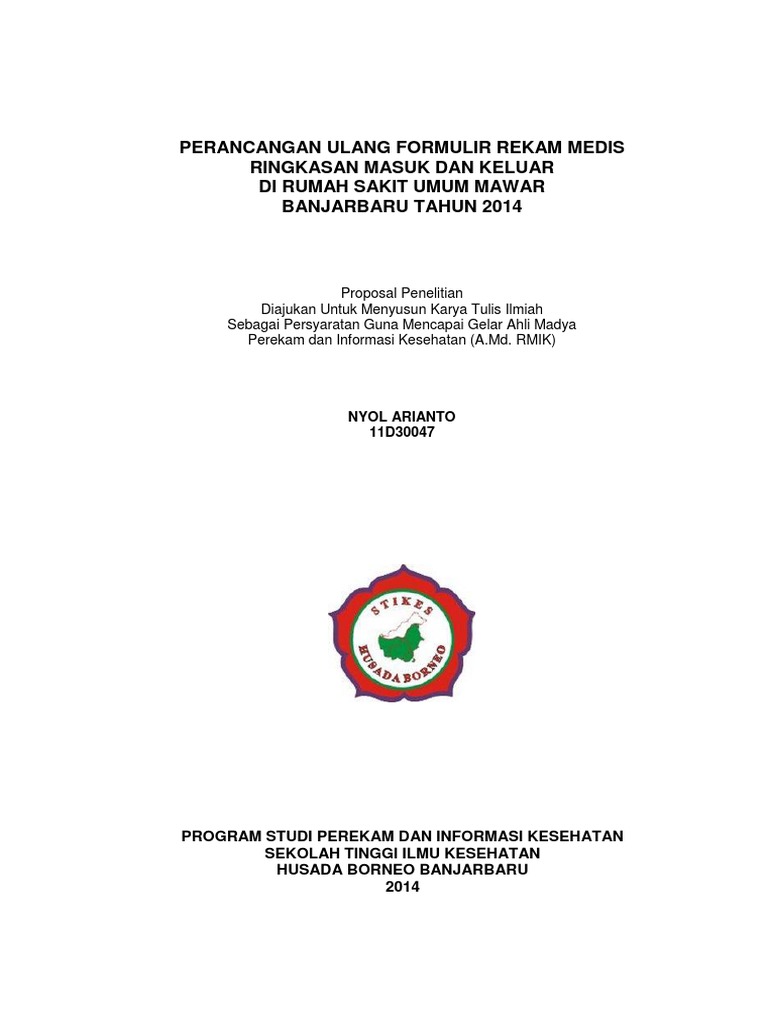 Contoh Proposal Penelitian Rekam Medis mosi