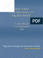 Download Faktor-Faktor Yang Mempengaruhi Belajar by regarskid SN247114165 doc pdf