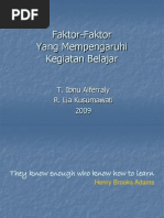 Download Faktor-Faktor Yang Mempengaruhi Belajar by regarskid SN247114165 doc pdf