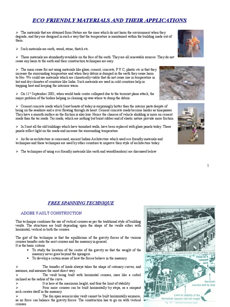 Eco-Friendly Building Materials Guide | PDF | Flooring | Vault ...