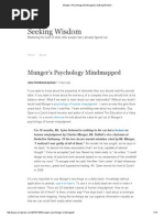 Munger's Psychology Mindmapped - Seeking Wisdom