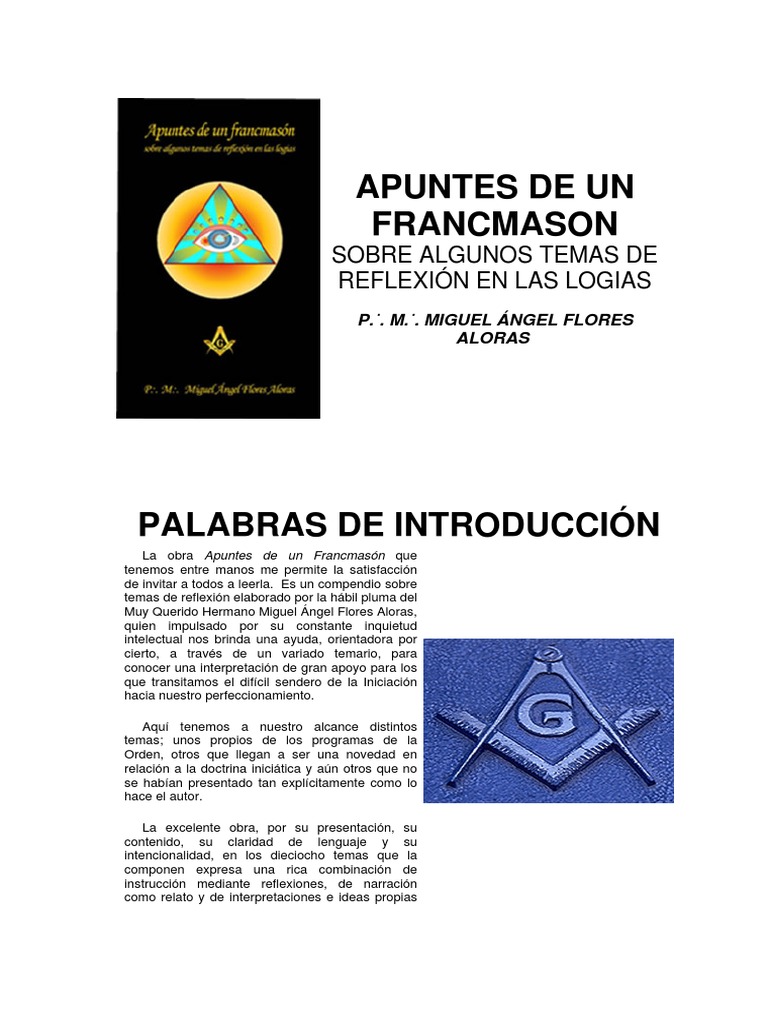Apuntes sobre temas masónicos y reflexiones filosóficas para el