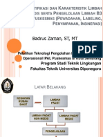 Identifikasi Dan Karakteristik Limbah Medis Serta Pengelolaan Limbah