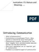 Unit 1-Communication Its NAture and Meaning