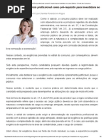 Exigência de Experiência Profissional Como Pré-requisito.........
