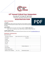 Critical Care Symposium Application Form