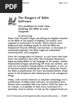 The Dangers of Bible Software - David Lang