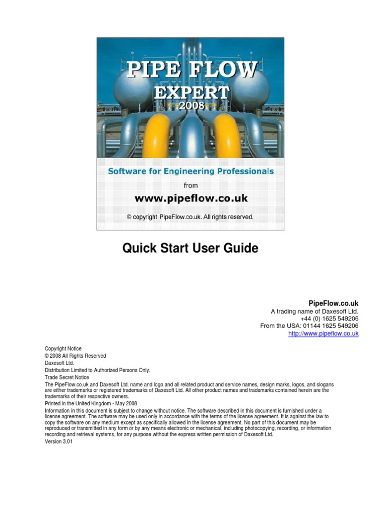 Pipe Flow Expert Quick Start Guide | PDF | Pump | Valve