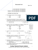 IIT JEE Physics Test in Electrostatics