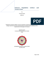 Relationship Between Population Welfare and Environmental Resource Base