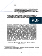 Segmentación Fragmentación y Democracia