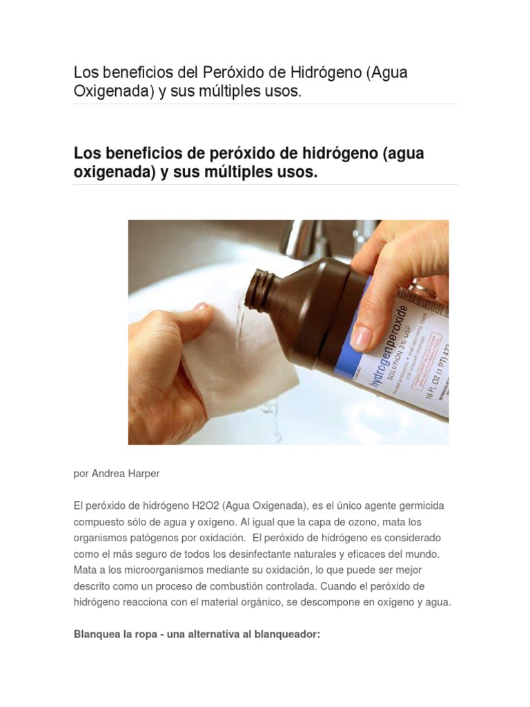 Para qué sirve el agua oxigenada y sus usos - Blogs MAPFRE