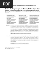 Ens. de Prog. No Ensino Médio