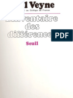 Veyne, Paul - L'Inventaire Des Différences