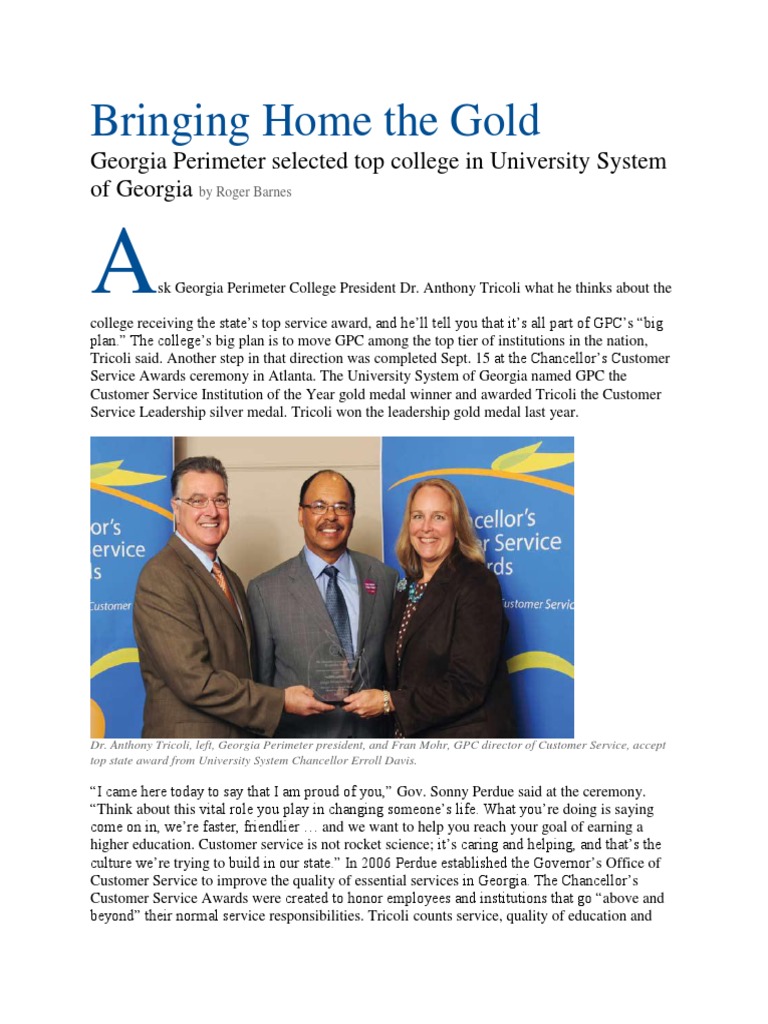 Anthony Tricoli Leads Gpc To Top College In Georgia Students